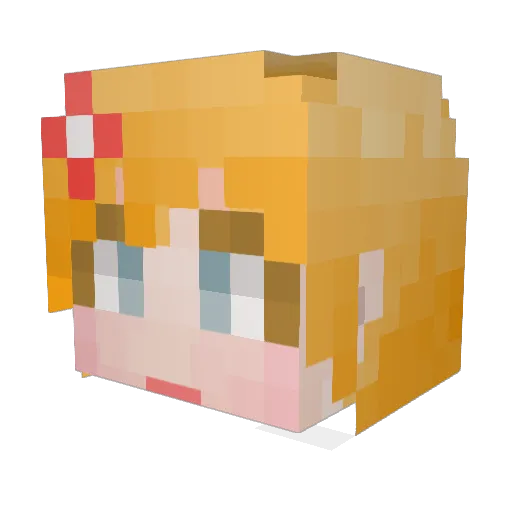kimgeomsa Minecraft avatar head, 3D render