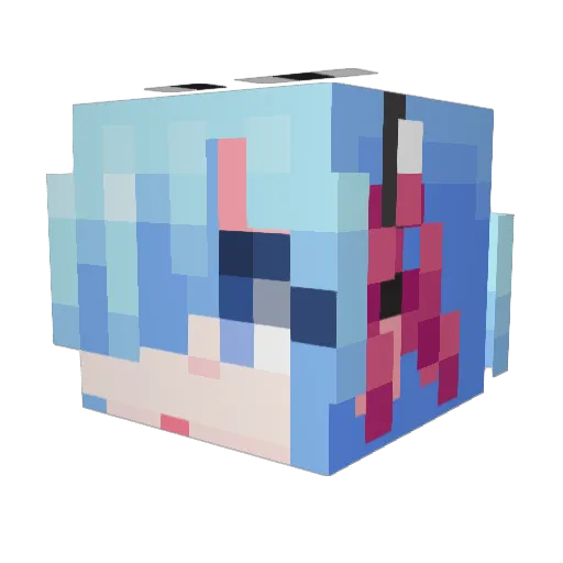 kimgodan Minecraft avatar head, 3D render
