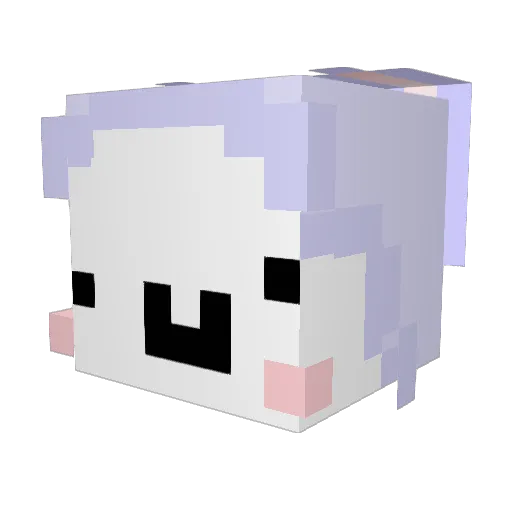 kimhatban Minecraft avatar head, 3D render