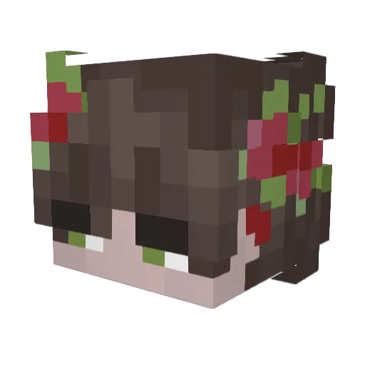 kimhatdichlieb Minecraft avatar head, 3D render