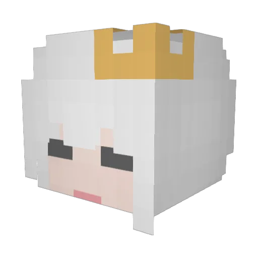 kimhyang Minecraft avatar head, 3D render