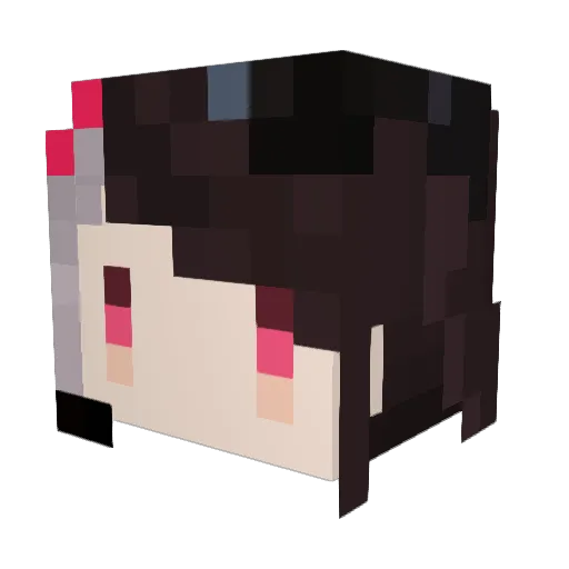 kimika0529 Minecraft avatar head, 3D render