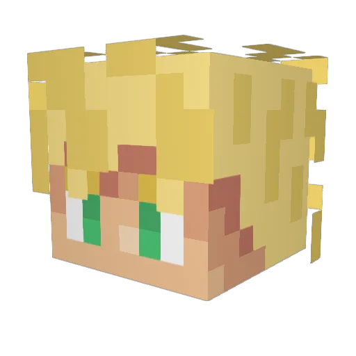 kimikpower Minecraft avatar head, 3D render