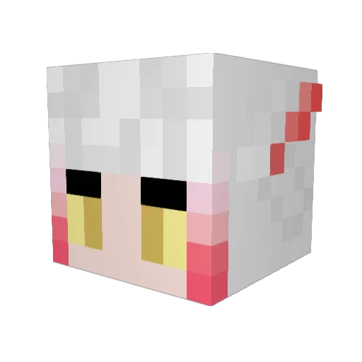 kimimaro Minecraft avatar head, 3D render