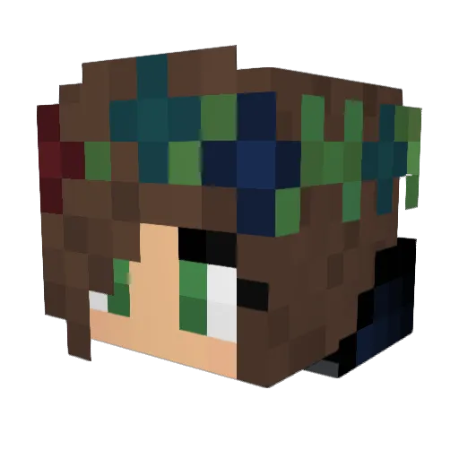 kimizzlee Minecraft avatar head, 3D render