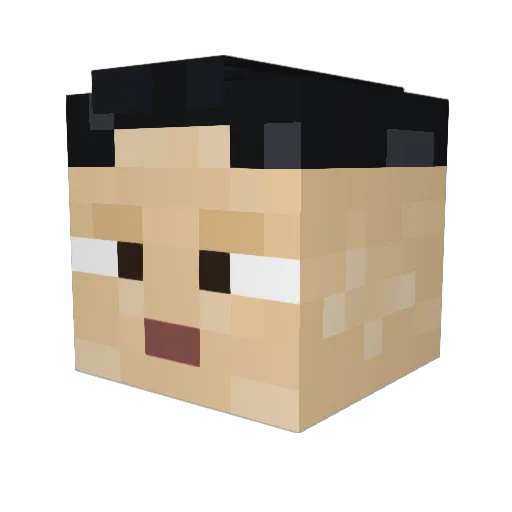 kimjongha Minecraft avatar head, 3D render