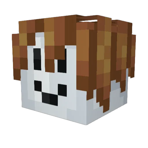 kimjunwu Minecraft avatar head, 3D render
