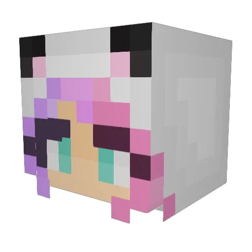 kimkim07 Minecraft avatar head, 3D render