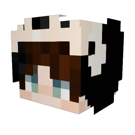 kimkimyung Minecraft avatar head, 3D render