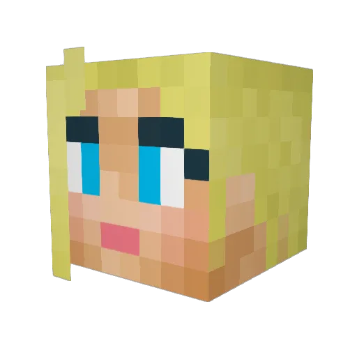 kimla Minecraft avatar head, 3D render