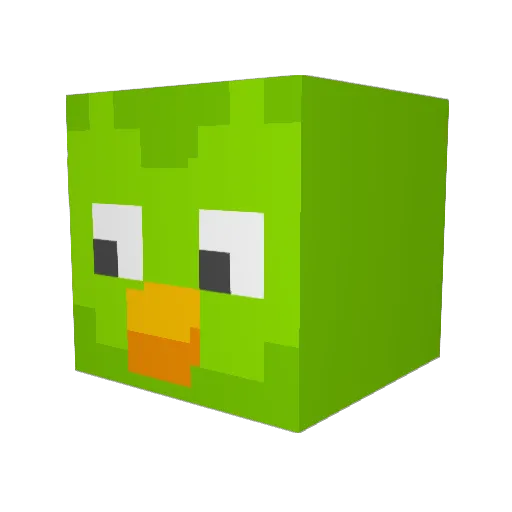 kimm0ji Minecraft avatar head, 3D render