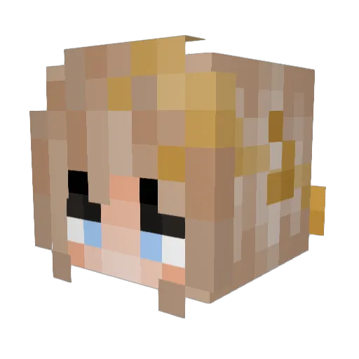 kimmarye Minecraft avatar head, 3D render