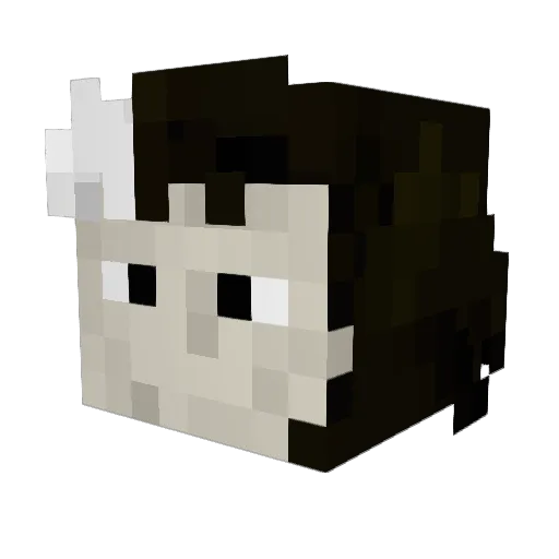kimmii Minecraft avatar head, 3D render