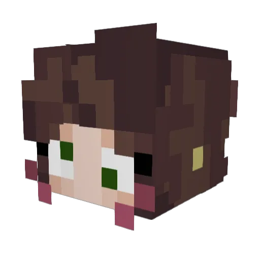 kimmiiee Minecraft avatar head, 3D render