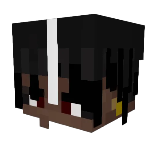 kimmouri Minecraft avatar head, 3D render