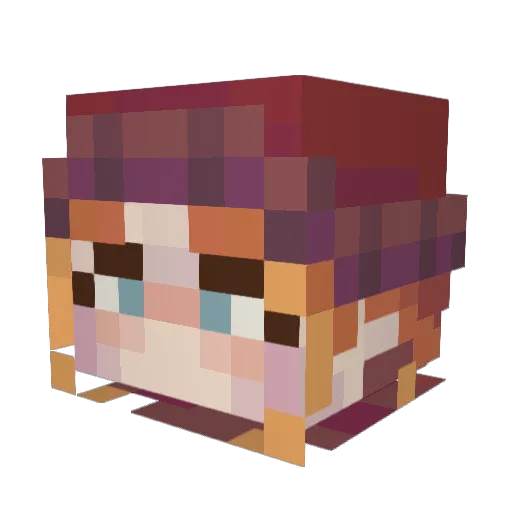 kimosovi Minecraft avatar head, 3D render