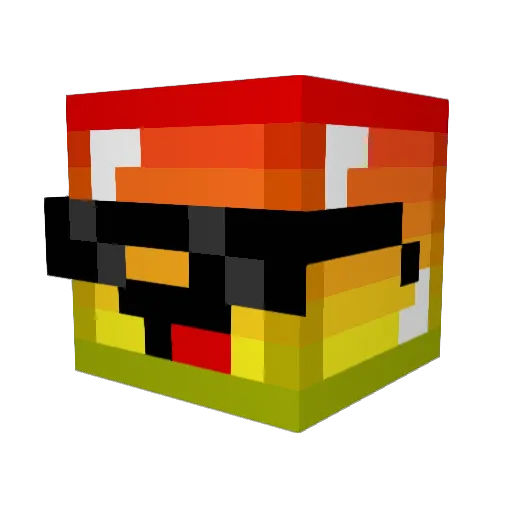 kimpansvjrr Minecraft avatar head, 3D render