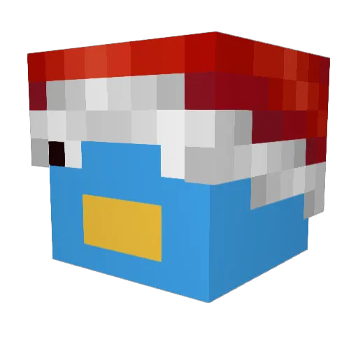 kimpyojyeong Minecraft avatar head, 3D render