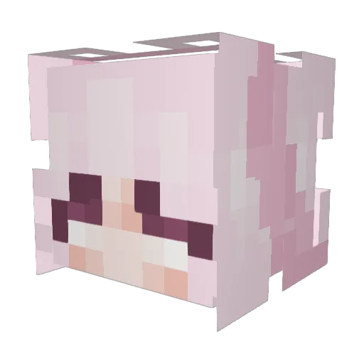 kimrin Minecraft avatar head, 3D render