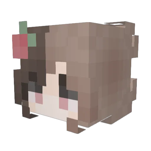kimsheliee Minecraft avatar head, 3D render