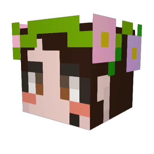 kimtteoksun Minecraft avatar head, 3D render