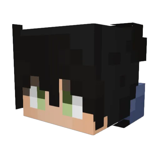 kimvideo Minecraft avatar head, 3D render
