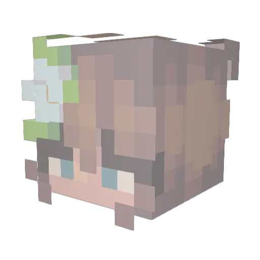 kimwoojo Minecraft avatar head, 3D render