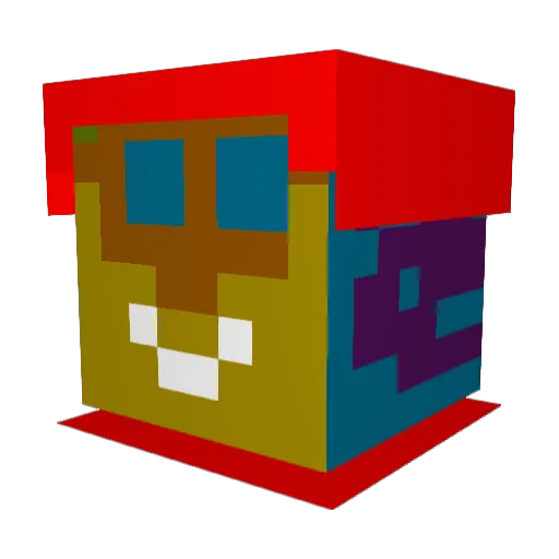 kimx100 Minecraft avatar head, 3D render