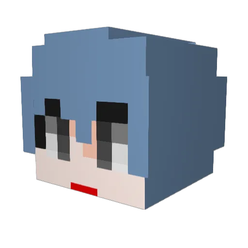 kimyahoo Minecraft avatar head, 3D render