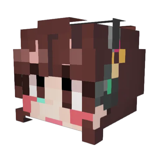 kimyhoon Minecraft avatar head, 3D render