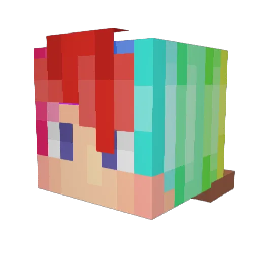 kin39ran Minecraft avatar head, 3D render