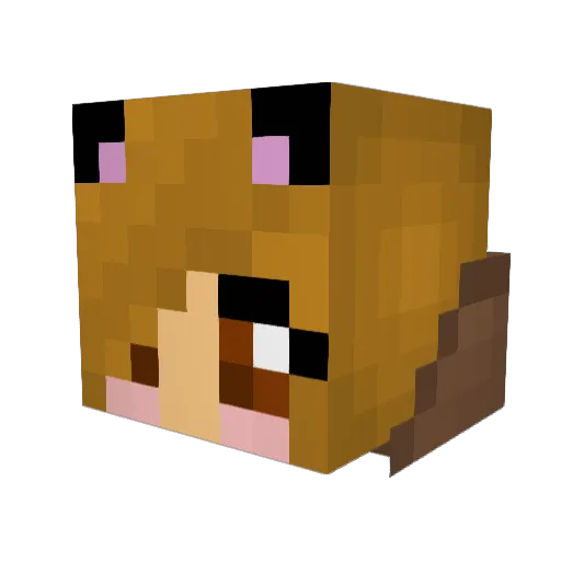 kinaer Minecraft avatar head, 3D render