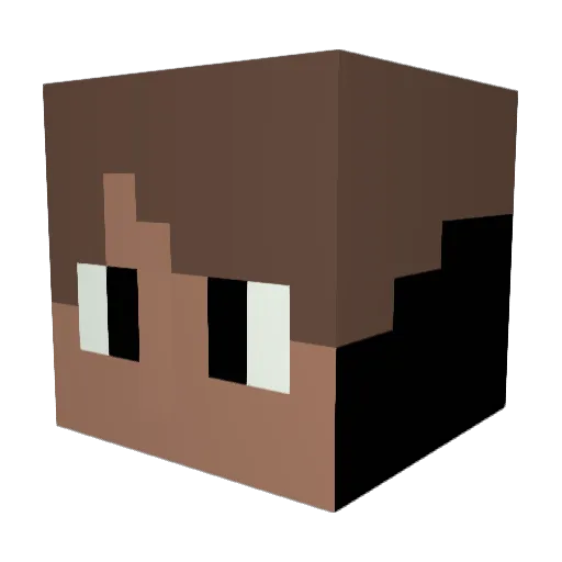 kinakomu Minecraft avatar head, 3D render