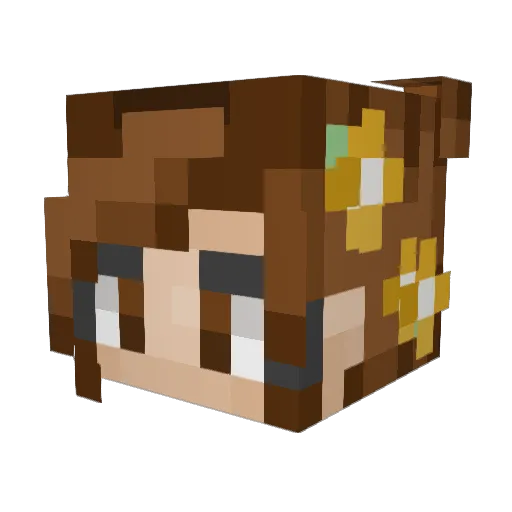 kindakate Minecraft avatar head, 3D render