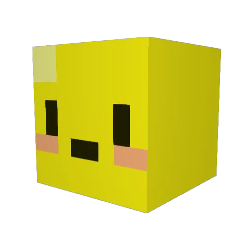 kindddddd Minecraft avatar head, 3D render