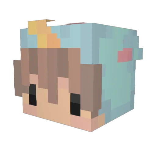 kindhaft Minecraft avatar head, 3D render