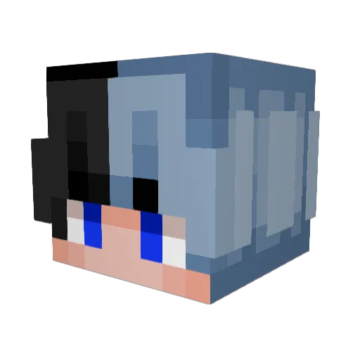 kindray Minecraft avatar head, 3D render
