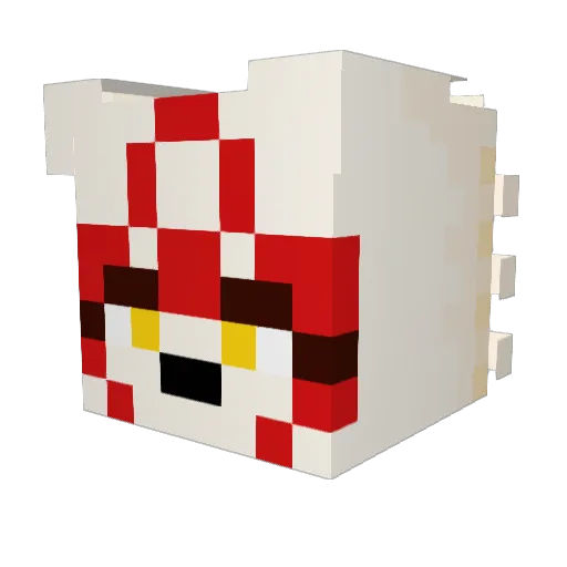 kindwed Minecraft avatar head, 3D render