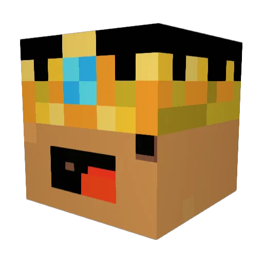 king12310 Minecraft avatar head, 3D render