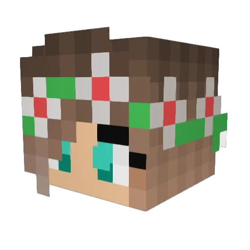 king435 Minecraft avatar head, 3D render