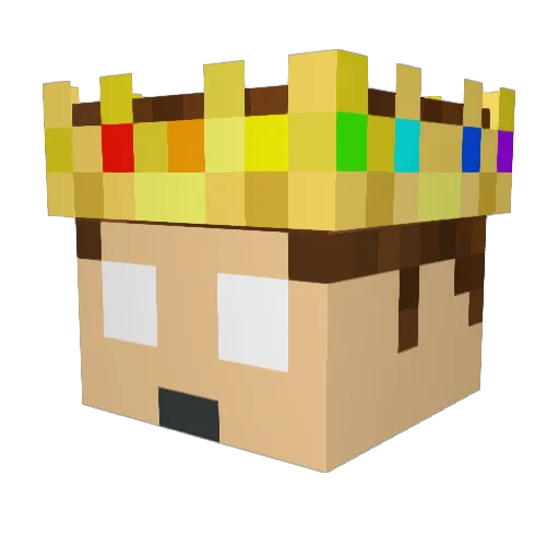 kingGamingPR Minecraft avatar head, 3D render