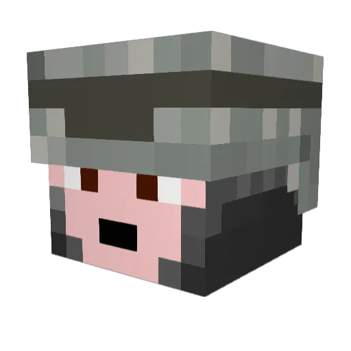 king_NickS Minecraft avatar head, 3D render