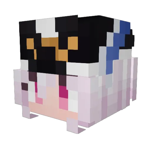 king_blue_whale Minecraft avatar head, 3D render