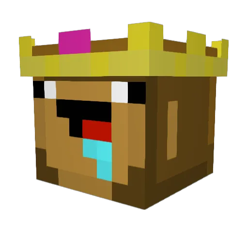 king_chimpy Minecraft avatar head, 3D render