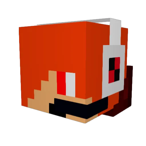 king_ginger Minecraft avatar head, 3D render