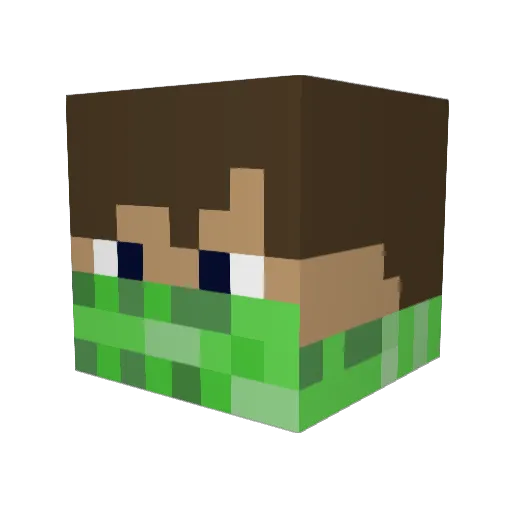 king_ksa Minecraft avatar head, 3D render