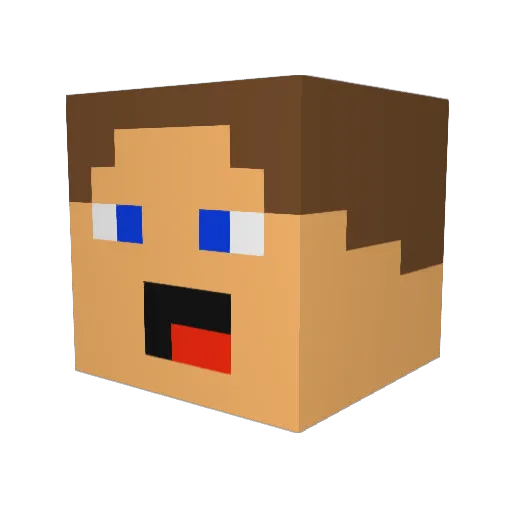 king_minecraft5 Minecraft avatar head, 3D render
