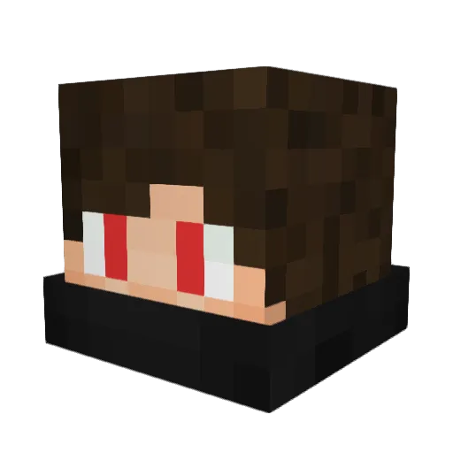 king_of_cow Minecraft avatar head, 3D render