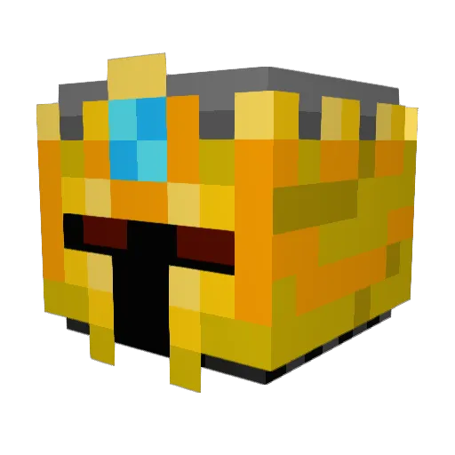 king_popularmmos Minecraft avatar head, 3D render