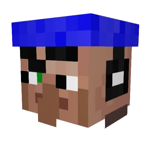 king_yes Minecraft avatar head, 3D render